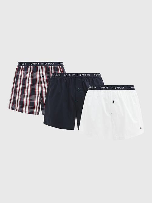 Tommy Hilfiger 3-Pack Logo Waistband Button Fly Boxers İç Giyim Erkek Turuncu | TH798HLG