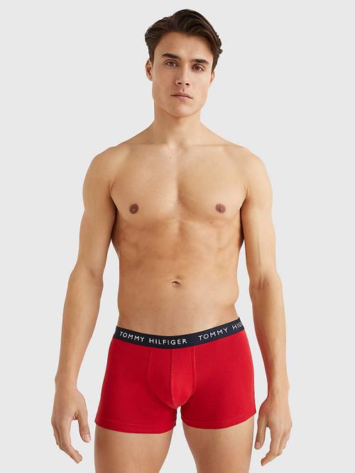 Tommy Hilfiger 3-Pack Logo Waistband Trunks İç Giyim Erkek Mor | TH278VRA