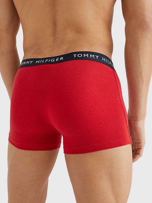 Tommy Hilfiger 3-Pack Logo Waistband Trunks İç Giyim Erkek Mor | TH278VRA