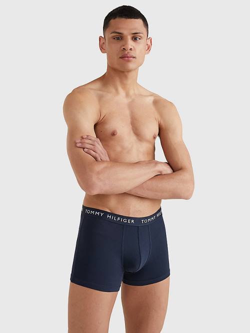 Tommy Hilfiger 3-Pack Logo Waistband Trunks İç Giyim Erkek Siyah | TH437PME