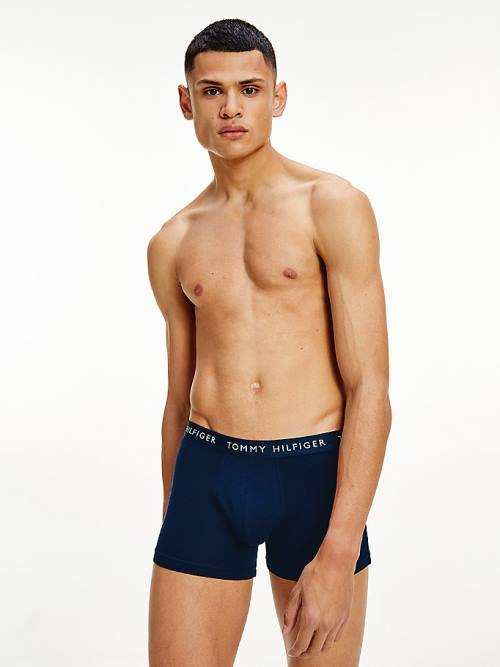 Tommy Hilfiger 3-Pack Logo Waistband Trunks İç Giyim Erkek Siyah | TH564NPT