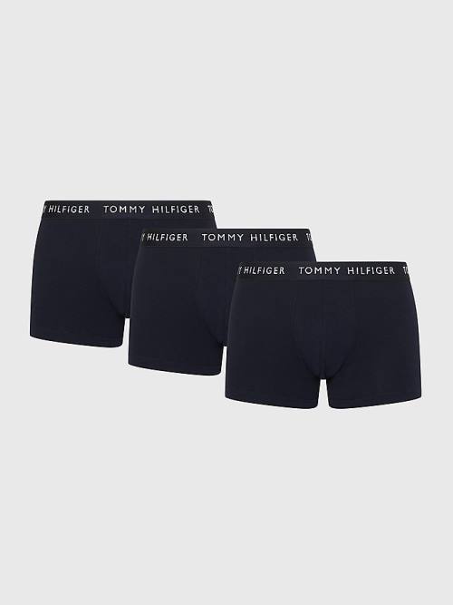 Tommy Hilfiger 3-Pack Logo Waistband Trunks İç Giyim Erkek Siyah | TH564NPT