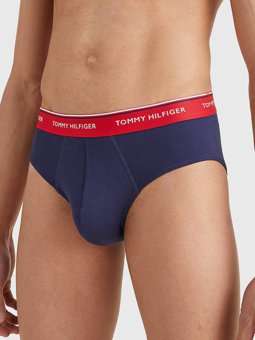 Tommy Hilfiger 3-Pack Pamuklu Briefs İç Giyim Erkek Mavi | TH250JWG