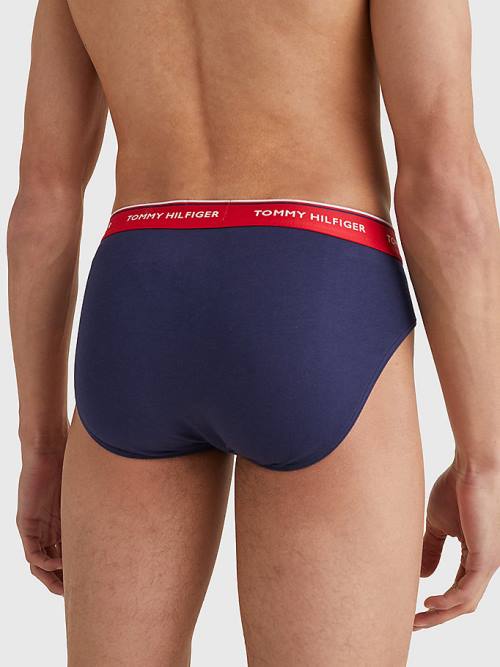 Tommy Hilfiger 3-Pack Pamuklu Briefs İç Giyim Erkek Mavi | TH250JWG