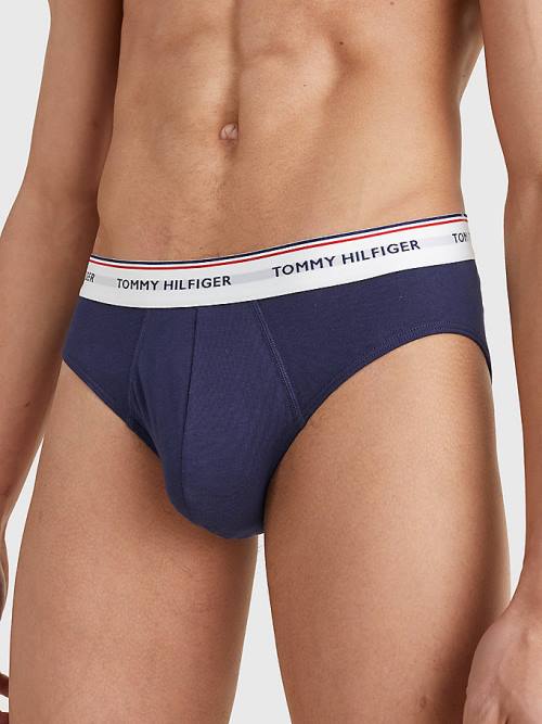 Tommy Hilfiger 3-Pack Pamuklu Briefs İç Giyim Erkek Mavi | TH250JWG