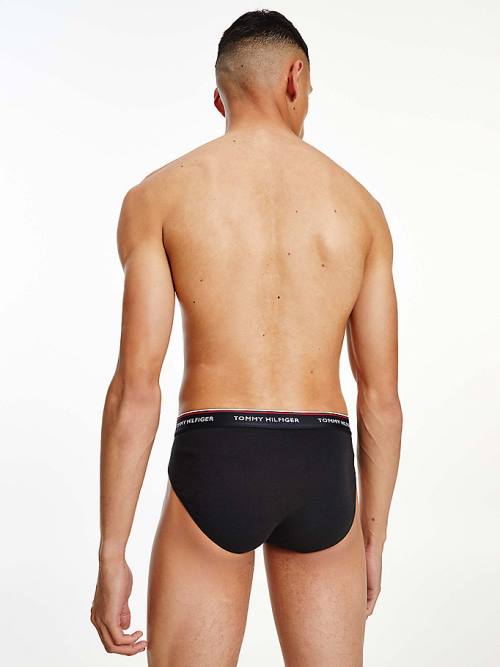 Tommy Hilfiger 3-Pack Pamuklu Briefs İç Giyim Erkek Siyah | TH504UYE