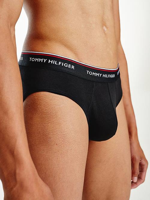 Tommy Hilfiger 3-Pack Pamuklu Briefs İç Giyim Erkek Siyah | TH504UYE