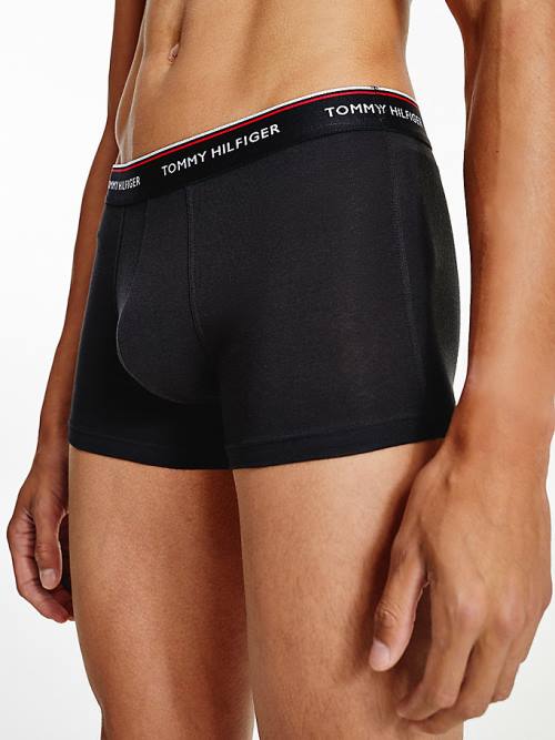 Tommy Hilfiger 3-Pack Premium Logo Waistband Trunks İç Giyim Erkek Siyah | TH302NPU