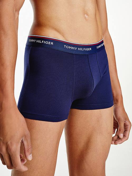 Tommy Hilfiger 3-Pack Premium Logo Waistband Trunks İç Giyim Erkek Mavi | TH521YQM