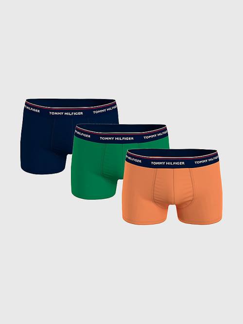 Tommy Hilfiger 3-Pack Premium Logo Waistband Trunks İç Giyim Erkek Kahverengi | TH529FUQ