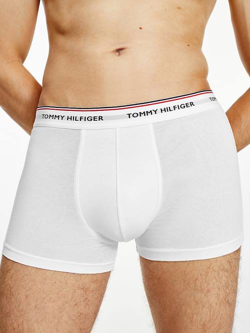 Tommy Hilfiger 3-Pack Premium Logo Waistband Trunks İç Giyim Erkek Beyaz | TH605XQK