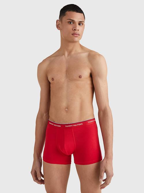 Tommy Hilfiger 3-Pack Premium Logo Waistband Trunks İç Giyim Erkek Mavi | TH706MHT