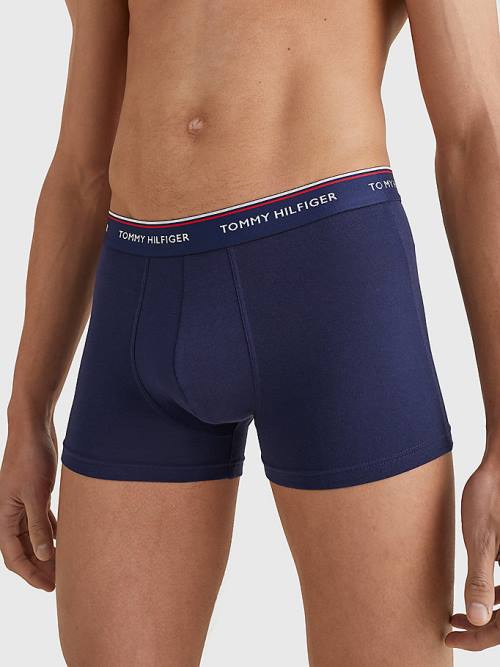 Tommy Hilfiger 3-Pack Premium Logo Waistband Trunks İç Giyim Erkek Mavi | TH706MHT