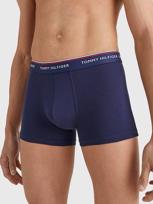 Tommy Hilfiger 3-Pack Premium Logo Waistband Trunks İç Giyim Erkek Mavi | TH824FCA