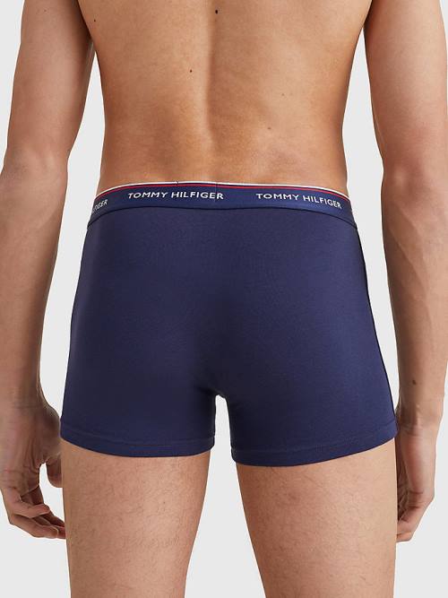 Tommy Hilfiger 3-Pack Premium Logo Waistband Trunks İç Giyim Erkek Mavi | TH824FCA