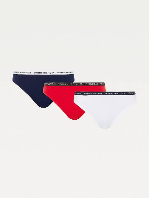 Tommy Hilfiger 3-Pack Recycled Pamuklu Briefs İç Giyim Kadın Beyaz | TH496TNX