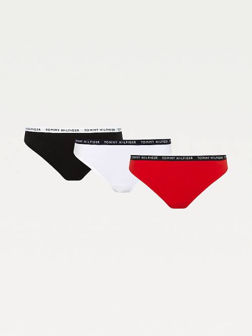 Tommy Hilfiger 3-Pack Recycled Pamuklu Thongs İç Giyim Kadın Beyaz | TH260AJZ