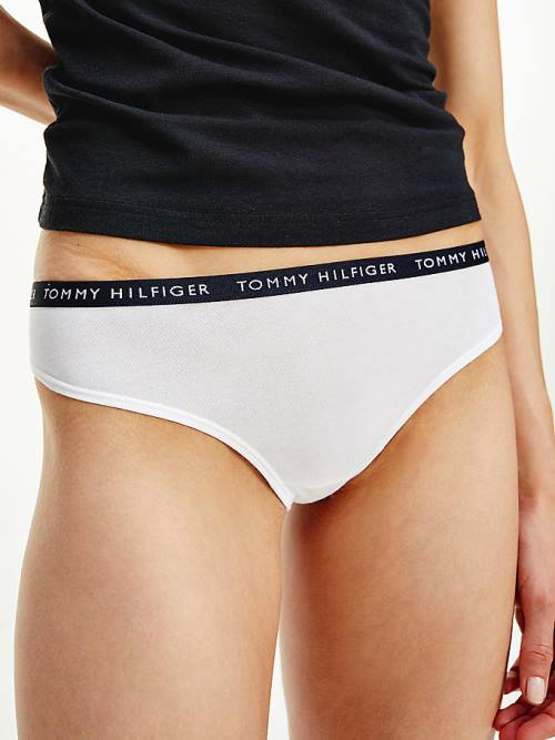 Tommy Hilfiger 3-Pack Recycled Pamuklu Thongs İç Giyim Kadın Kahverengi | TH830MFI