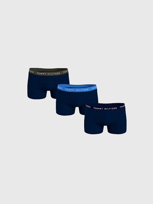 Tommy Hilfiger 3-Pack Repeat Logo Trunks İç Giyim Erkek Mor | TH051AUL