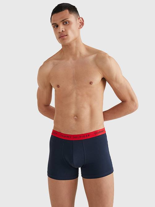 Tommy Hilfiger 3-Pack Repeat Logo Trunks İç Giyim Erkek Siyah | TH098GZQ