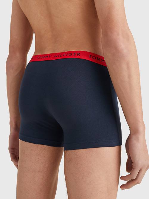 Tommy Hilfiger 3-Pack Repeat Logo Trunks İç Giyim Erkek Siyah | TH098GZQ