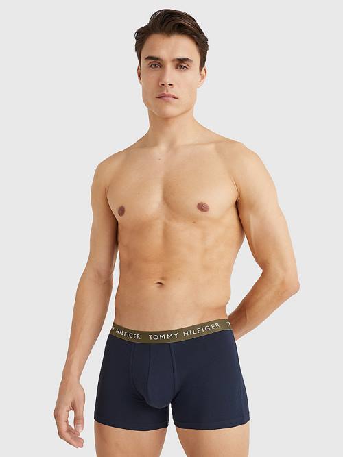 Tommy Hilfiger 3-Pack Repeat Logo Trunks İç Giyim Erkek Kahverengi | TH214IUZ