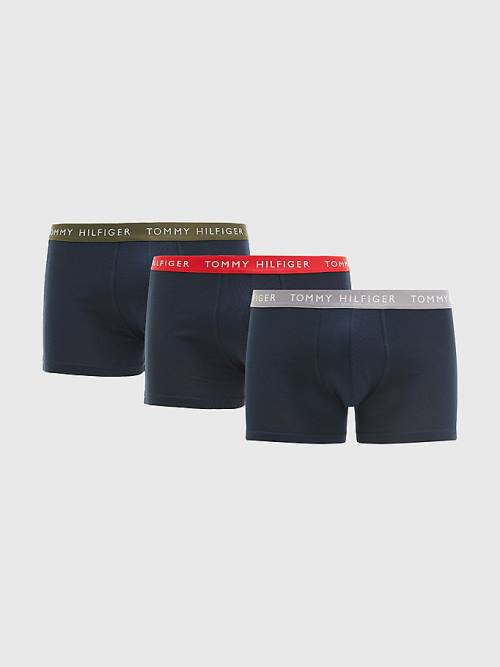 Tommy Hilfiger 3-Pack Repeat Logo Trunks İç Giyim Erkek Kahverengi | TH214IUZ