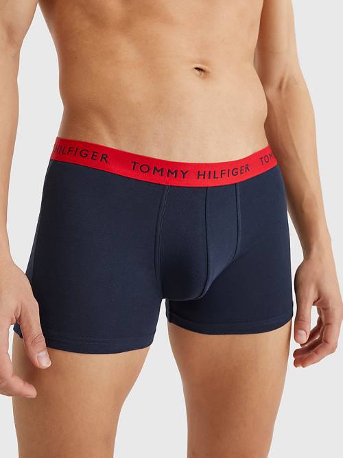 Tommy Hilfiger 3-Pack Repeat Logo Trunks İç Giyim Erkek Mor | TH325XHL