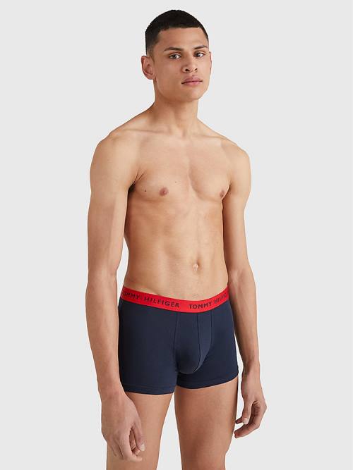 Tommy Hilfiger 3-Pack Repeat Logo Trunks İç Giyim Erkek Siyah | TH843TWA