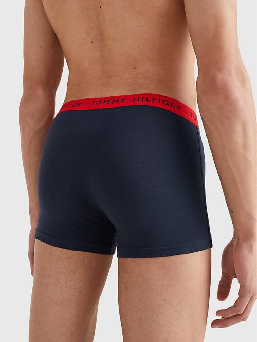 Tommy Hilfiger 3-Pack Repeat Logo Trunks İç Giyim Erkek Siyah | TH843TWA