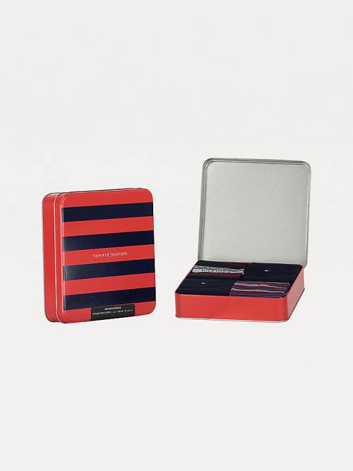 Tommy Hilfiger 4-Pack Gift Box Stripe Çorap Erkek Mavi | TH402TOI