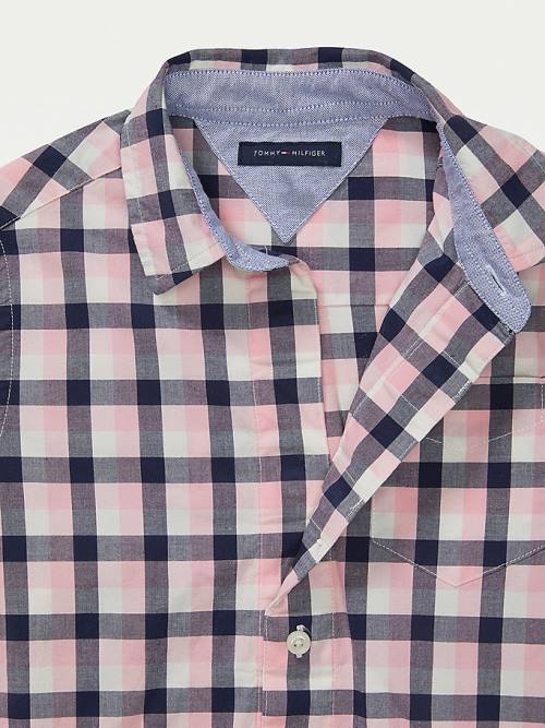 Tommy Hilfiger Adaptive Checked Gömlek Erkek Çocuk Pembe | TH150XRK