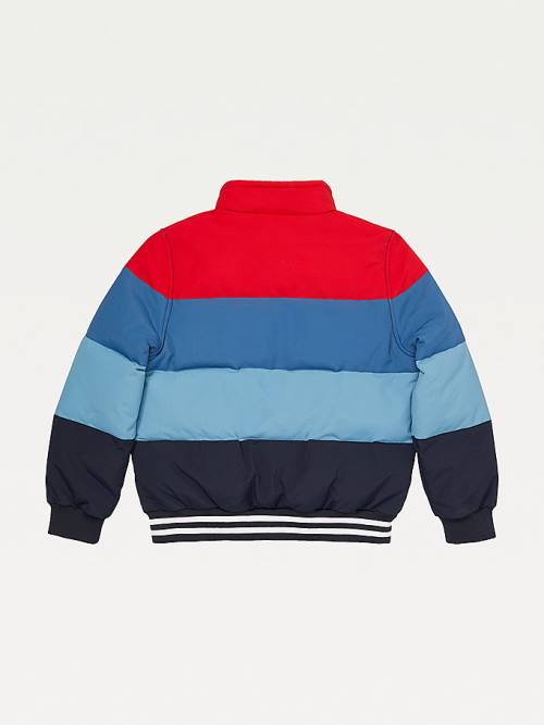 Tommy Hilfiger Adaptive Colour-Blocked Quilted Regatta Ceket Erkek Çocuk Mavi | TH268VZW