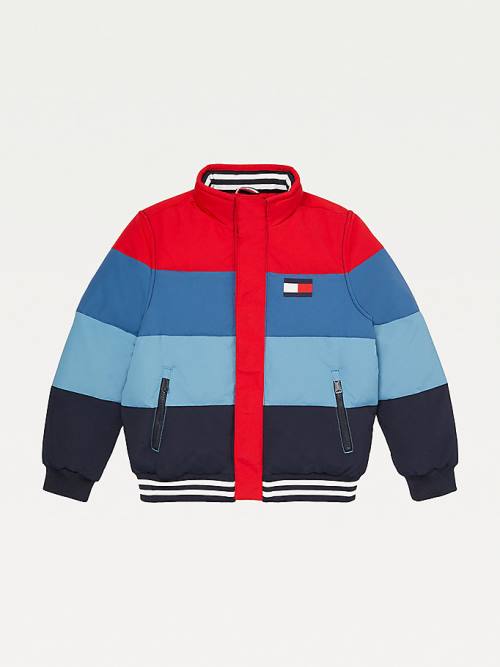 Tommy Hilfiger Adaptive Colour-Blocked Quilted Regatta Ceket Erkek Çocuk Mavi | TH268VZW