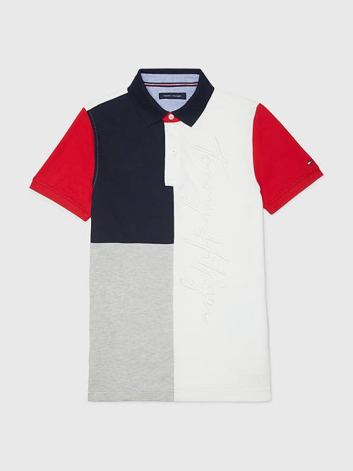 Tommy Hilfiger Adaptive Colour-Blocked Slim Fit Polo Yaka Tişört Erkek Multi | TH937QGV