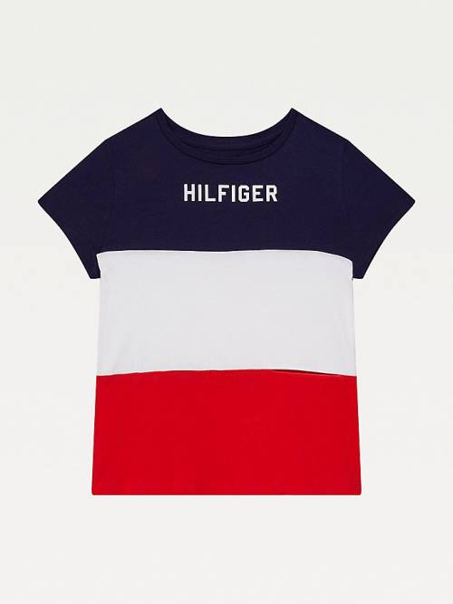 Tommy Hilfiger Adaptive Colour-Blocked Tişört Kiz Çocuk Multi | TH025OHW