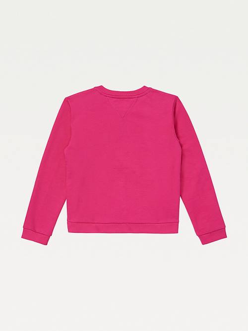 Tommy Hilfiger Adaptive Crew Neck Sweatshirt Kiz Çocuk Pembe | TH015FXO