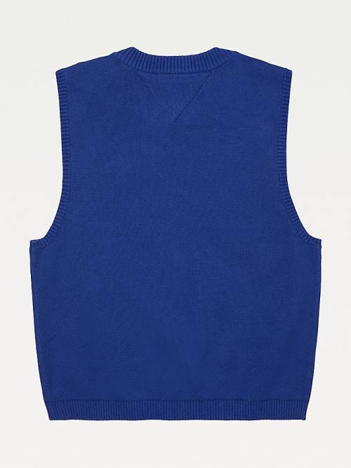 Tommy Hilfiger Adaptive Crop Mock Turtleneck Jumper Kazak Kadın Mavi | TH175UST