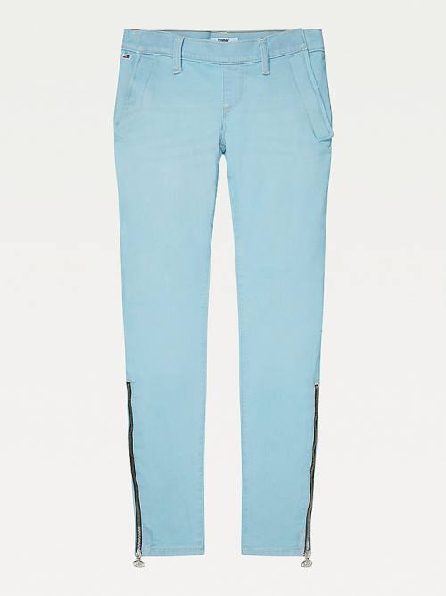 Tommy Hilfiger Adaptive Denim-Stilleri Leggings Pantolon Kadın Mavi | TH465AUZ