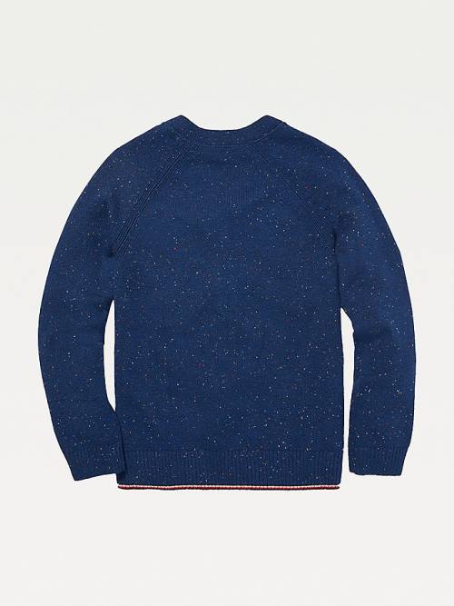 Tommy Hilfiger Adaptive Donegal Henley Jumper Kazak Kadın Mavi | TH379OWA