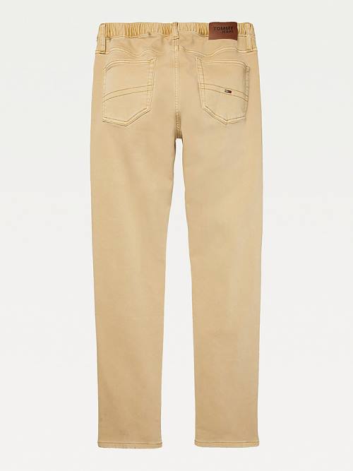 Tommy Hilfiger Adaptive Elasticated Slim Straight Jean Pantolon Erkek Haki | TH906RXH