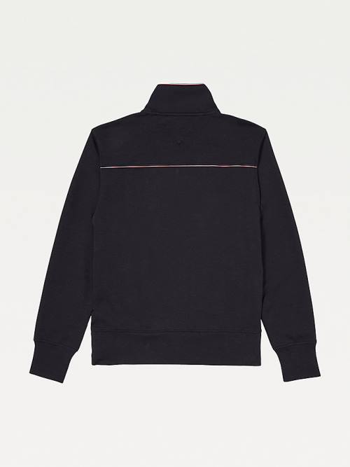 Tommy Hilfiger Adaptive Essential Tech Parça Sweatshirt Erkek Siyah | TH429SYG