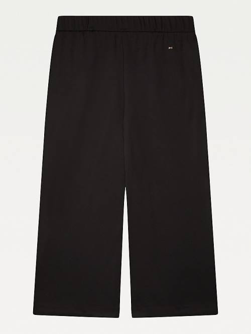 Tommy Hilfiger Adaptive Geniş Leg Cropped Trousers Jean Pantolon Kadın Siyah | TH640AEH