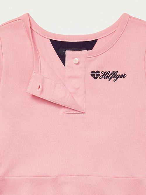 Tommy Hilfiger Adaptive Henley Elbise Kiz Çocuk Pembe | TH735REI