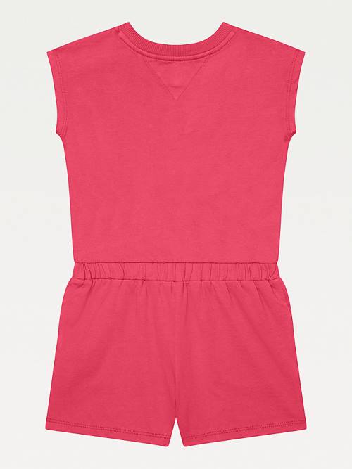 Tommy Hilfiger Adaptive Knit Playsuit Elbise Kiz Çocuk Pembe | TH357WBI