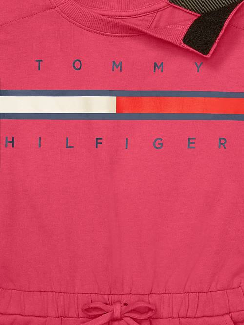 Tommy Hilfiger Adaptive Knit Playsuit Elbise Kiz Çocuk Pembe | TH357WBI