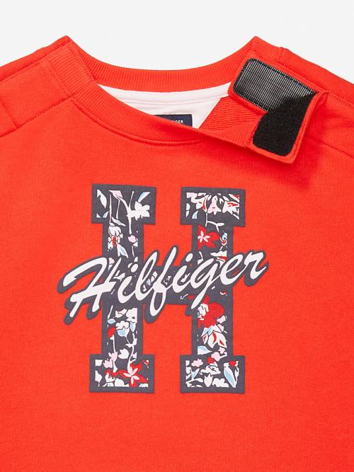 Tommy Hilfiger Adaptive Layered Look Elbise Kiz Çocuk Kırmızı | TH249OCA