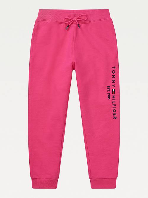 Tommy Hilfiger Adaptive Logo Joggers Pantolon Kiz Çocuk Pembe | TH589WUS