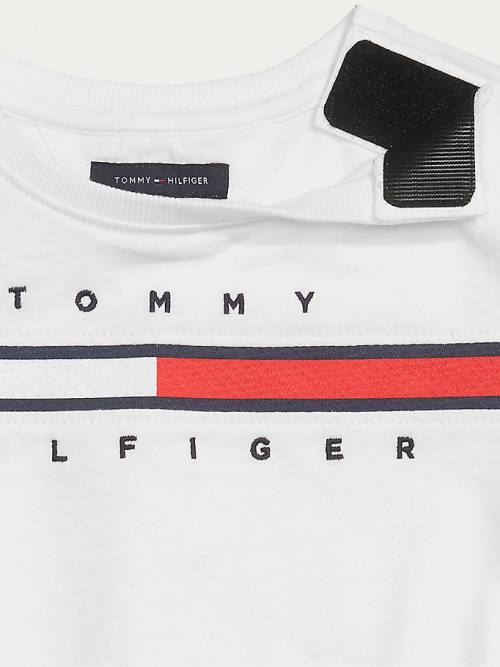 Tommy Hilfiger Adaptive Logo Pure Pamuklu Elbise Kiz Çocuk Pembe | TH254MFP