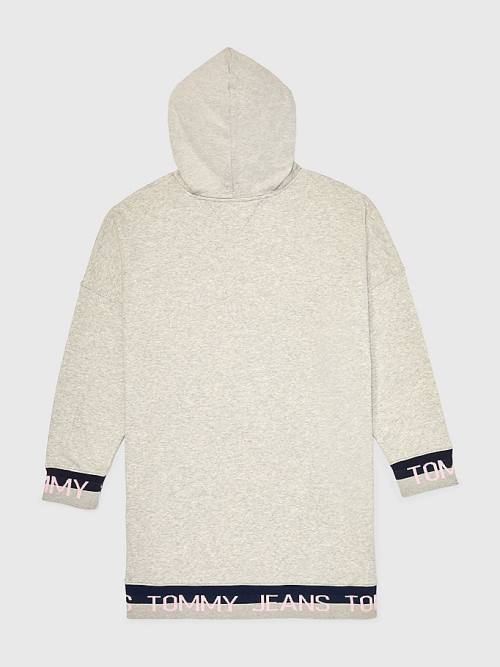 Tommy Hilfiger Adaptive Logo Tape Jumper Elbise Kadın Gri | TH560EZC